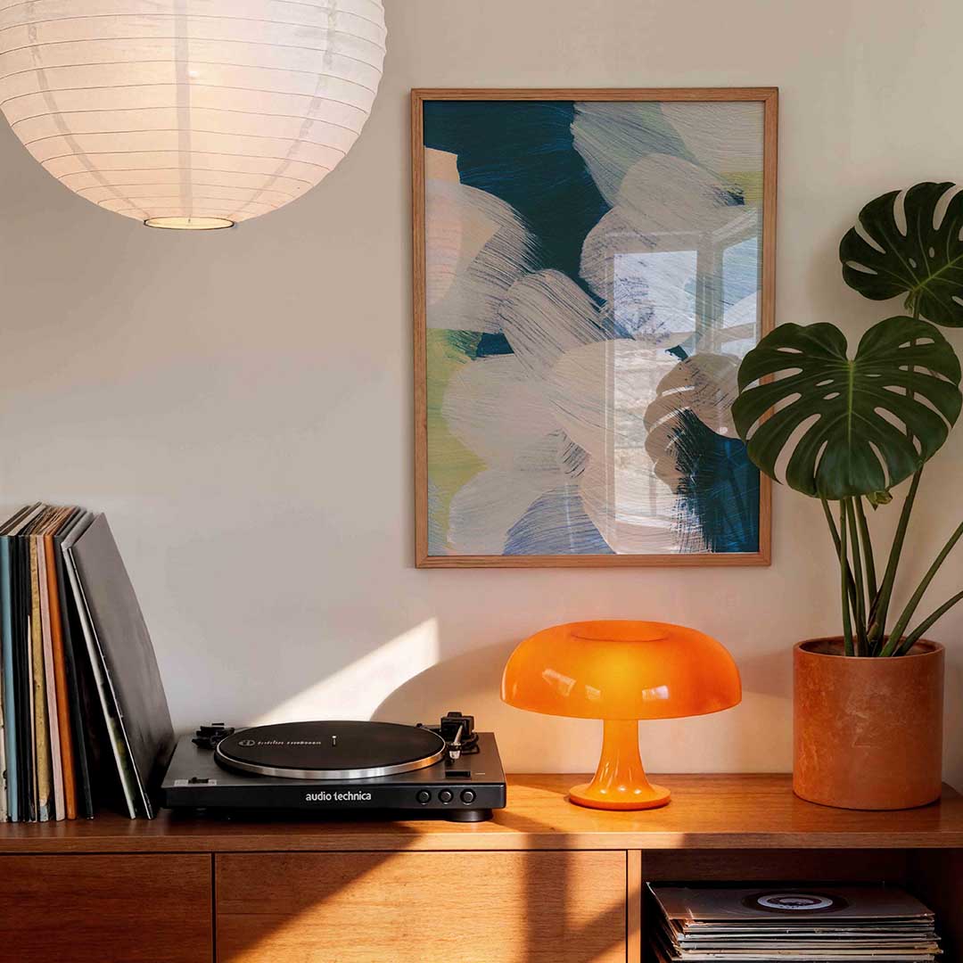 Abstracte penseelstreken Poster