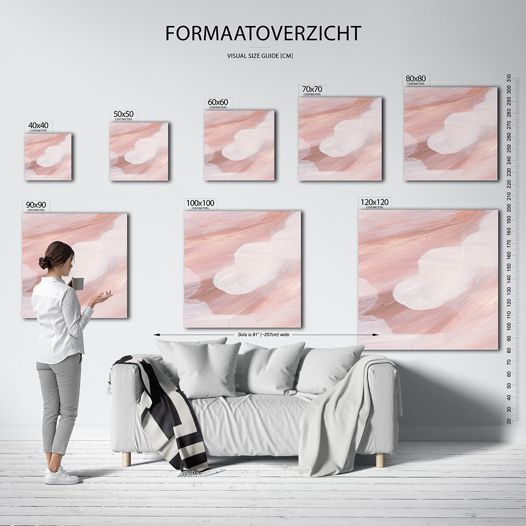 Zachte kleuren compositie Kunstwerk