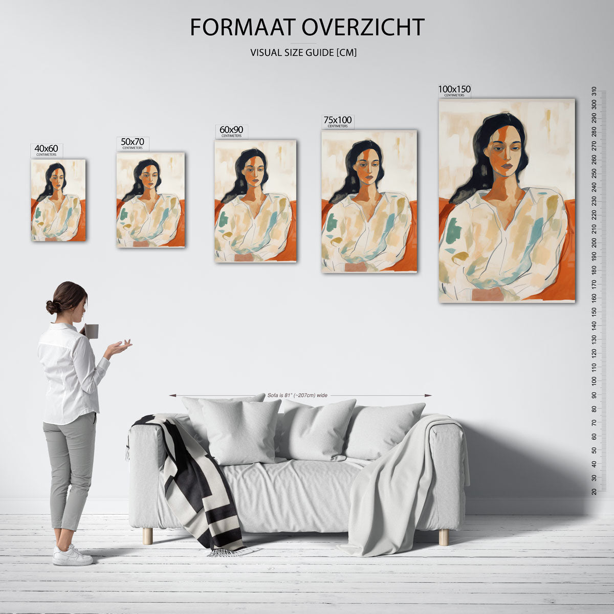 Vrouwelijk portret Kunstwerk