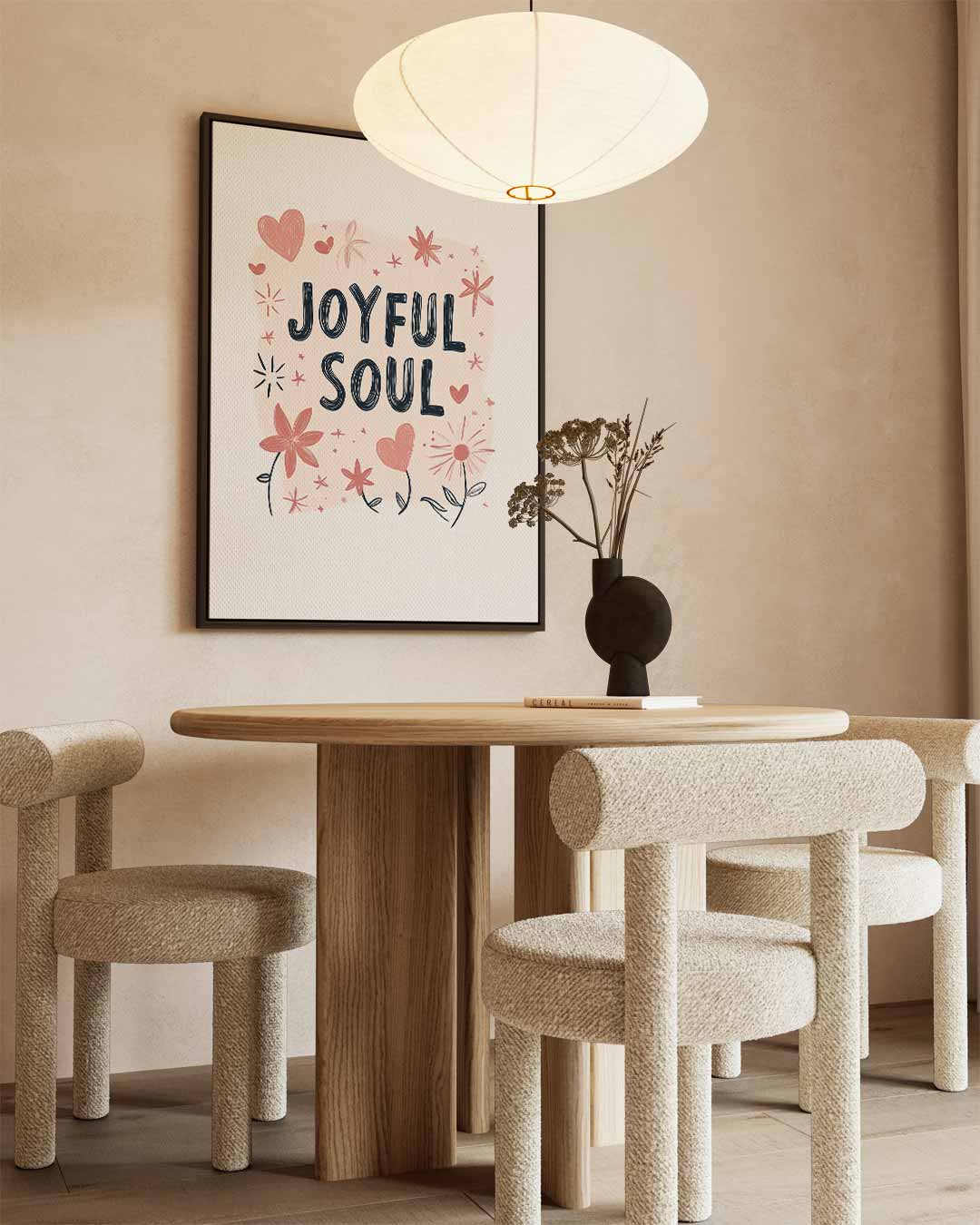 Joyful Soul Illustratie Kunstwerk-canvas-dibond-plexiglas-wanddecoratie-WallArtistic