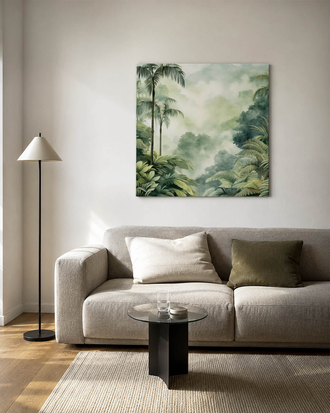 Tropisch boslandschap Kunstwerk