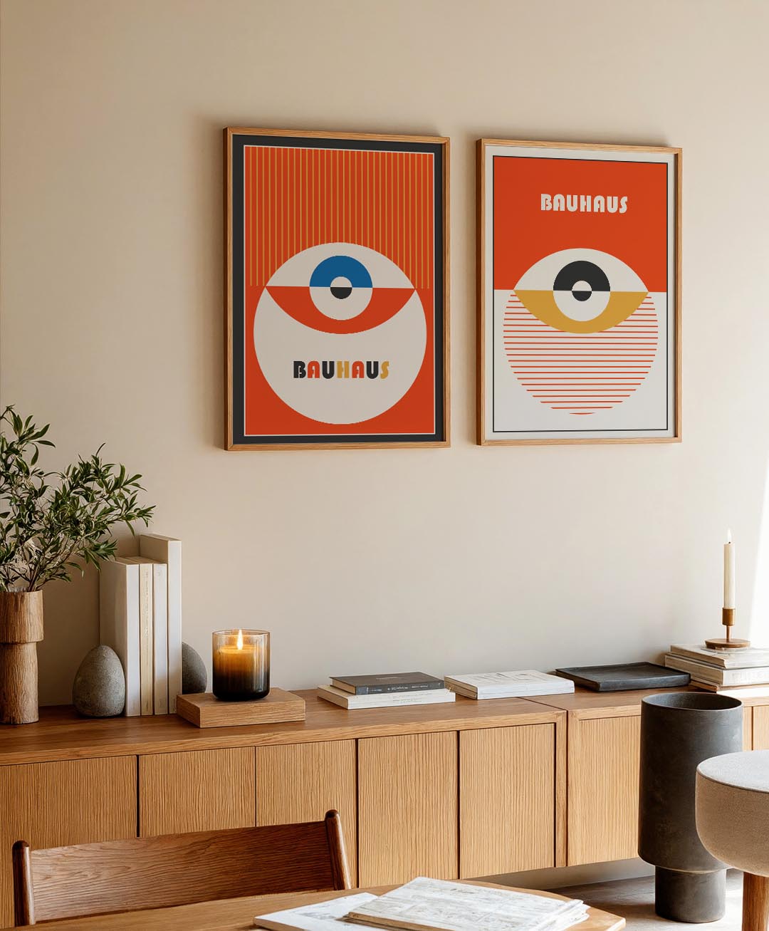 Kleurrijke cirkelcompositie Posterset