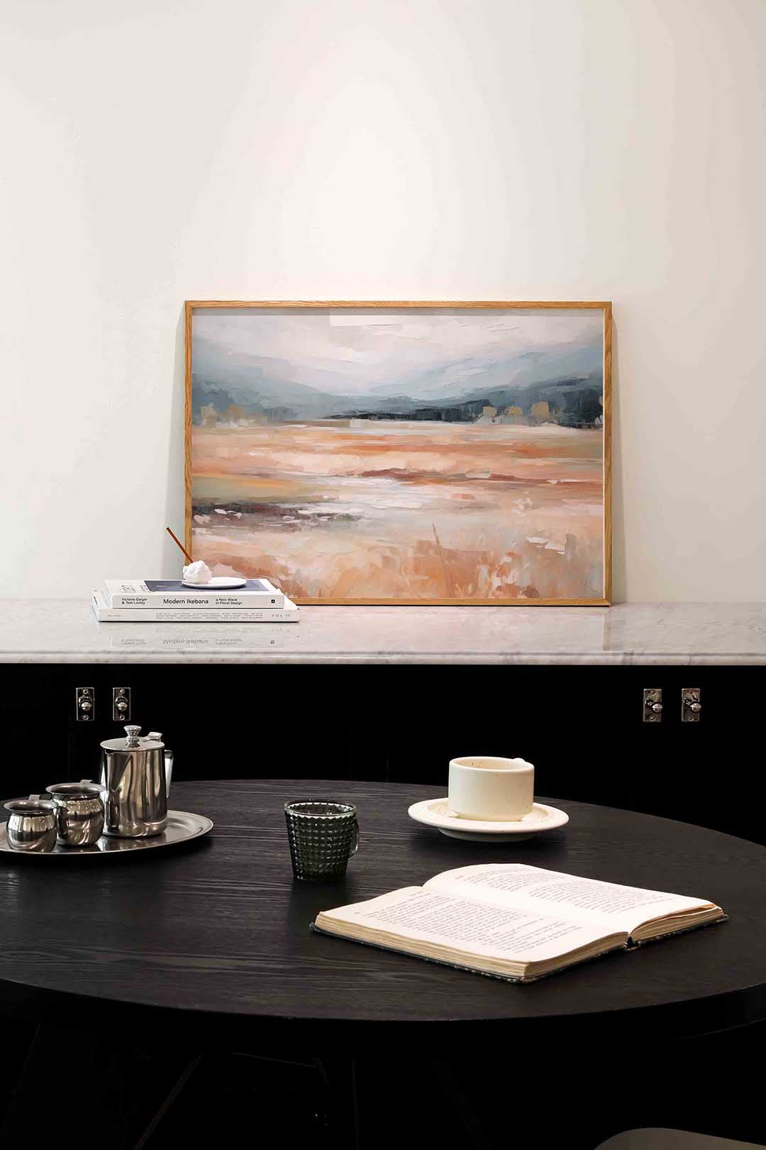 Landschap in zachte tinten Poster