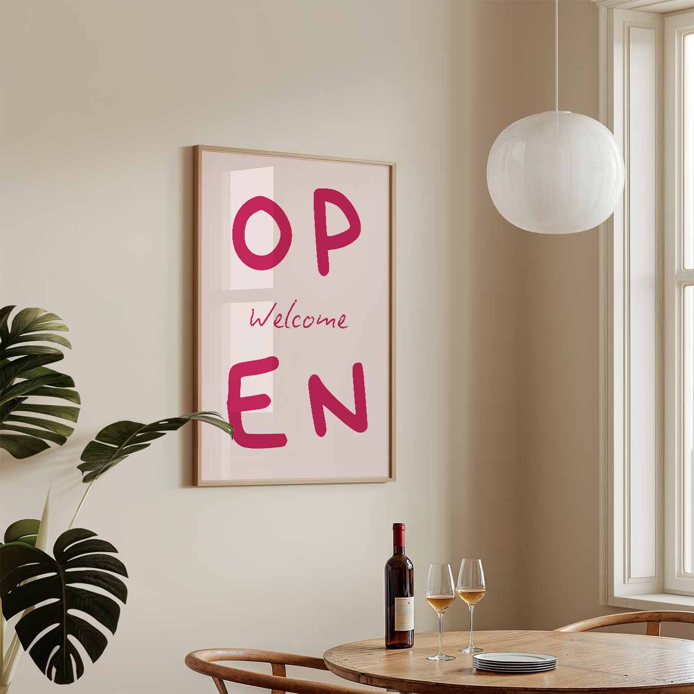 Vrolijke Welkomstposter-WallArtistic