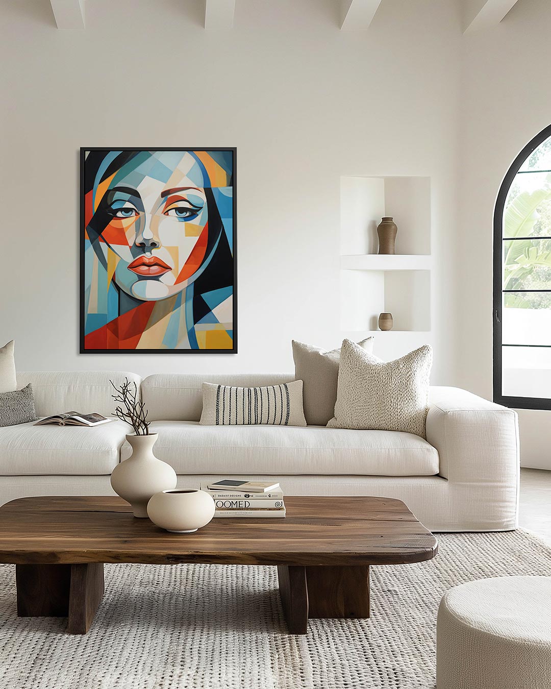 Geometrisch portret Kunstwerk