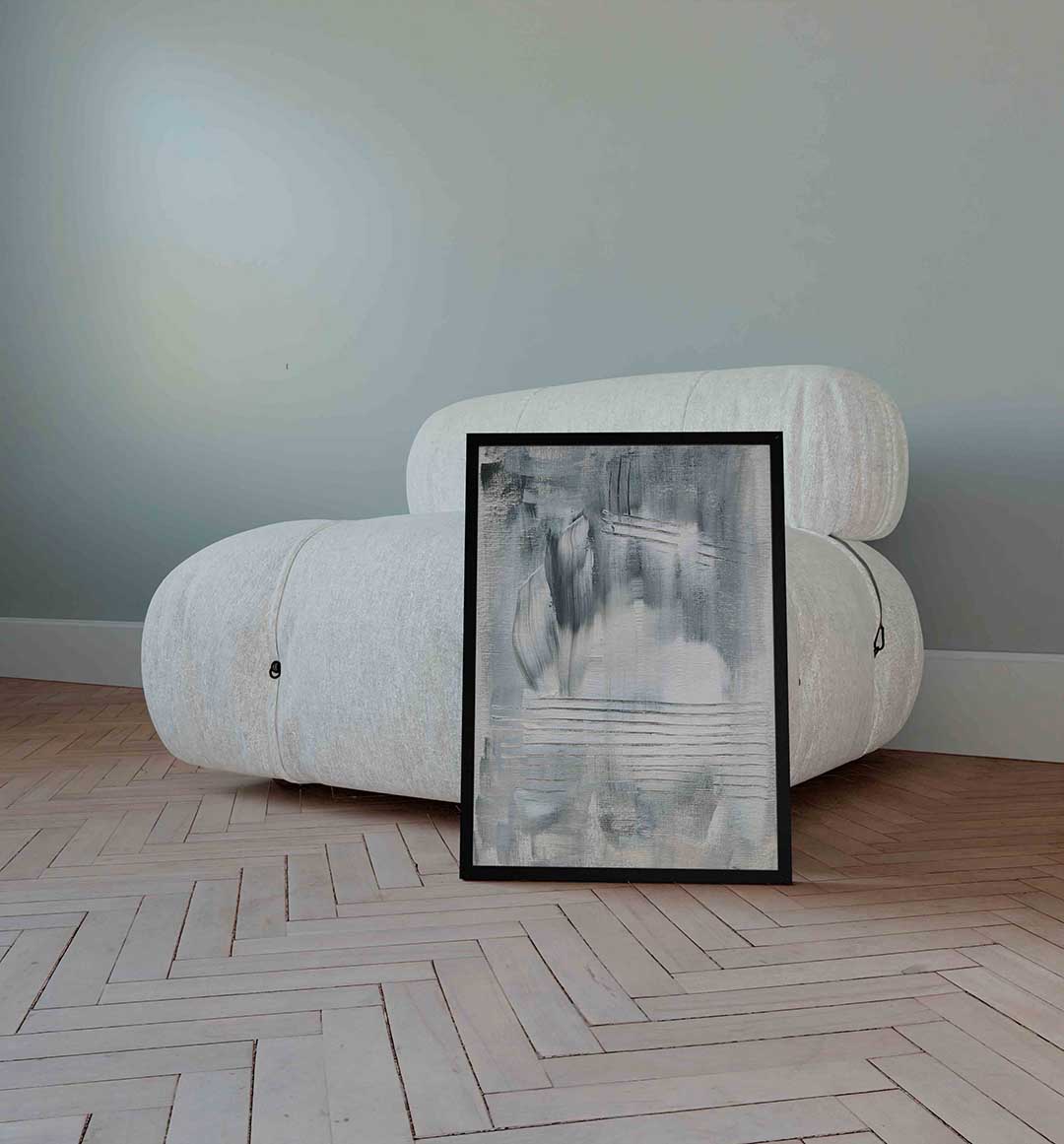 Abstracte penseelstreken Poster