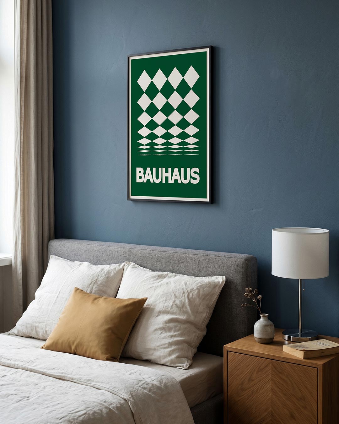 Ruitpatroon en tekst Poster