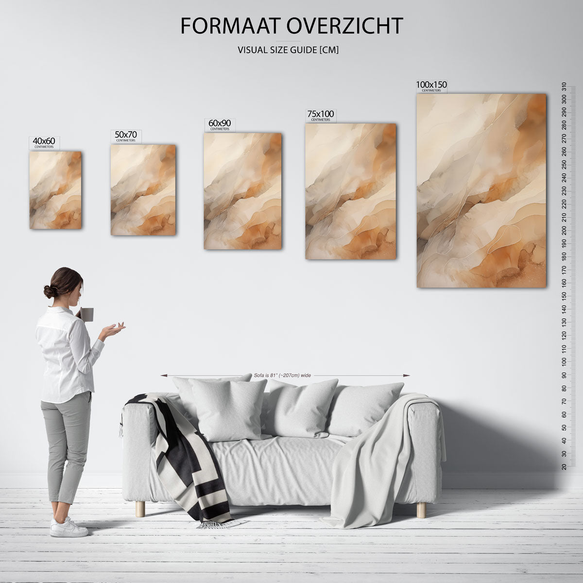 Organische aardetinten Kunstwerk