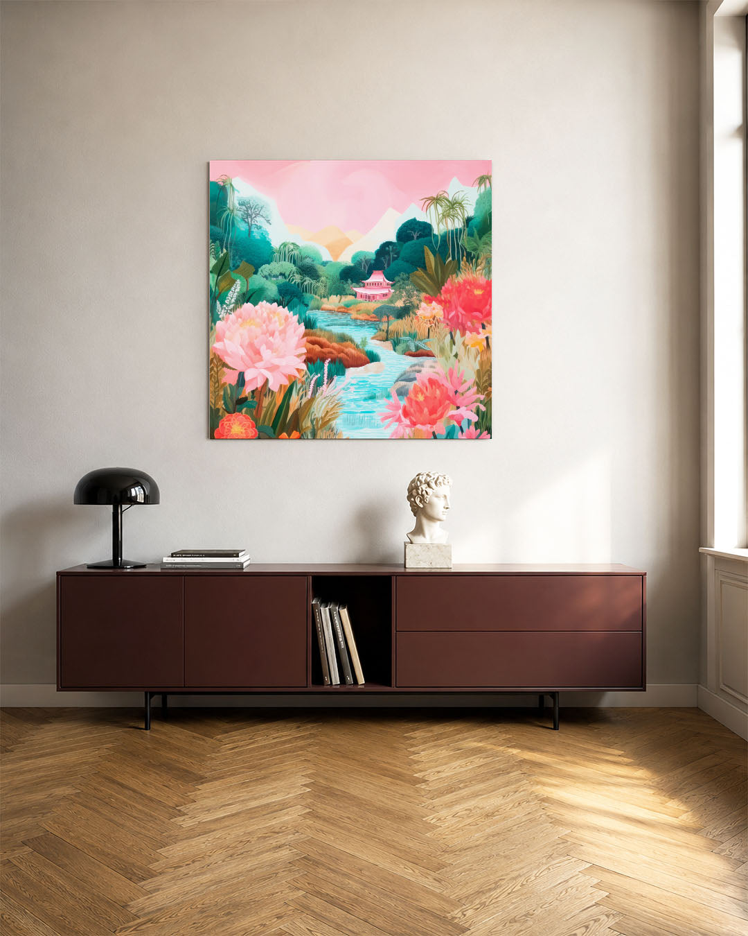 Dromerige tuin Kunstwerk
