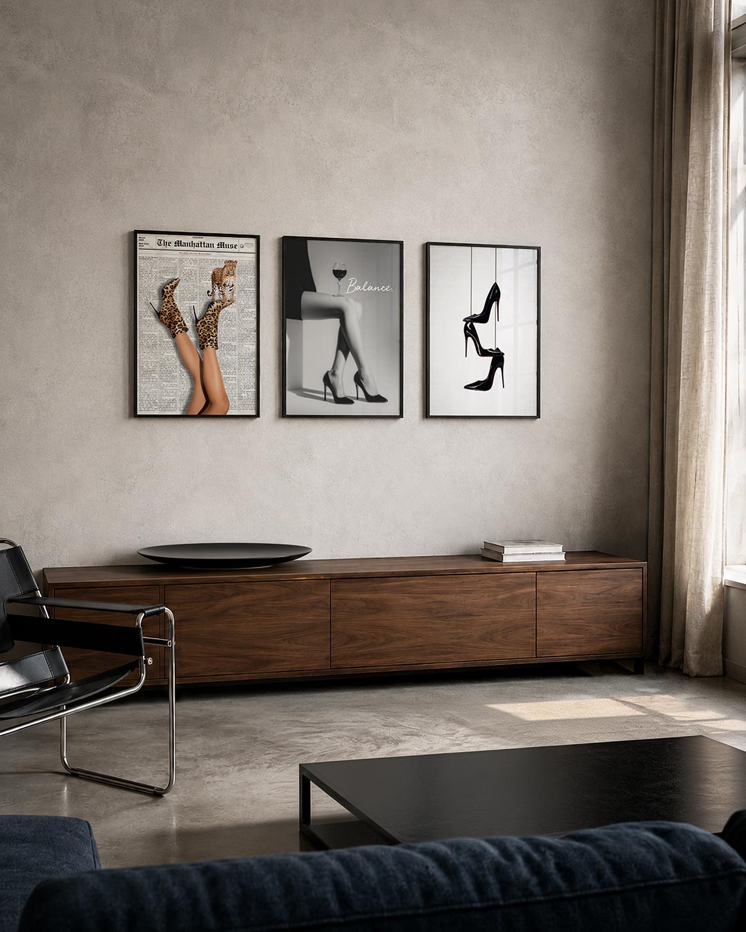 Dierenprint en elegantie Posterset