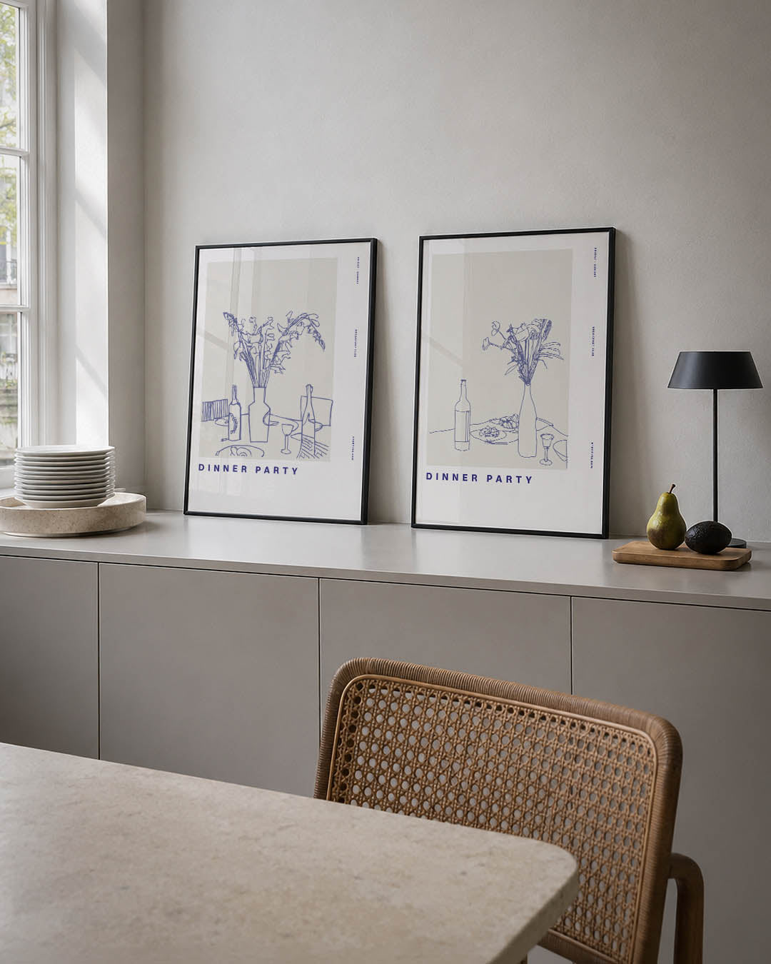 Lijnenspel en eenvoud Posterset