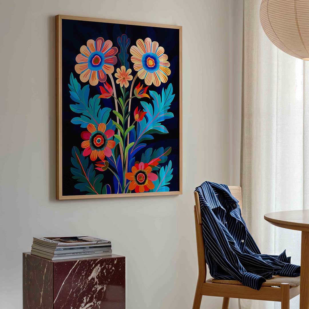 Bloemen en bladeren Poster