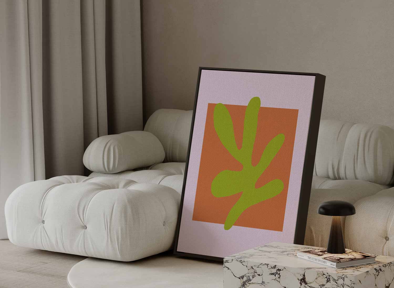 Organische Vormen Kunstwerk-canvas-dibond-plexiglas-wanddecoratie-WallArtistic