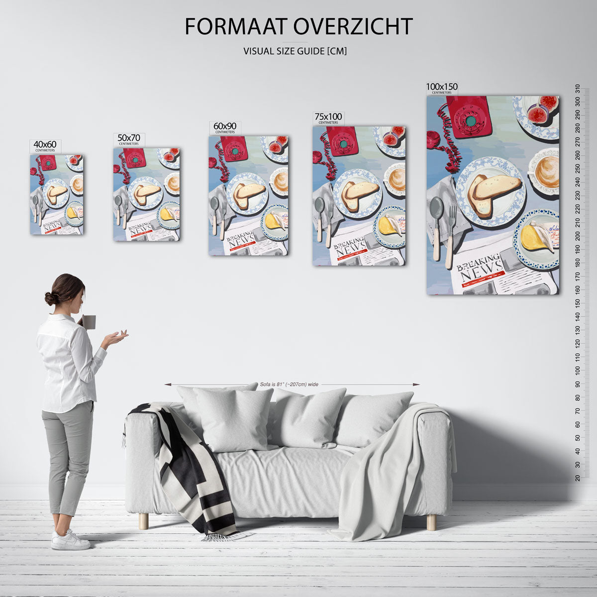 Ontbijt tafereel Kunstwerk