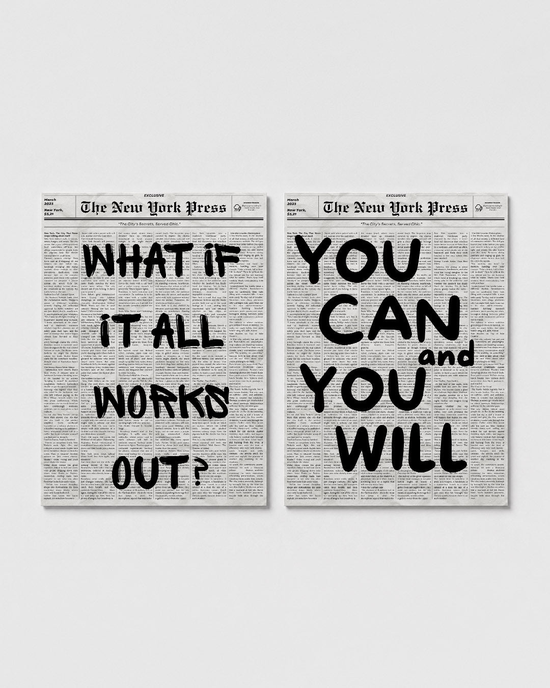 Typografische vraag Posterset
