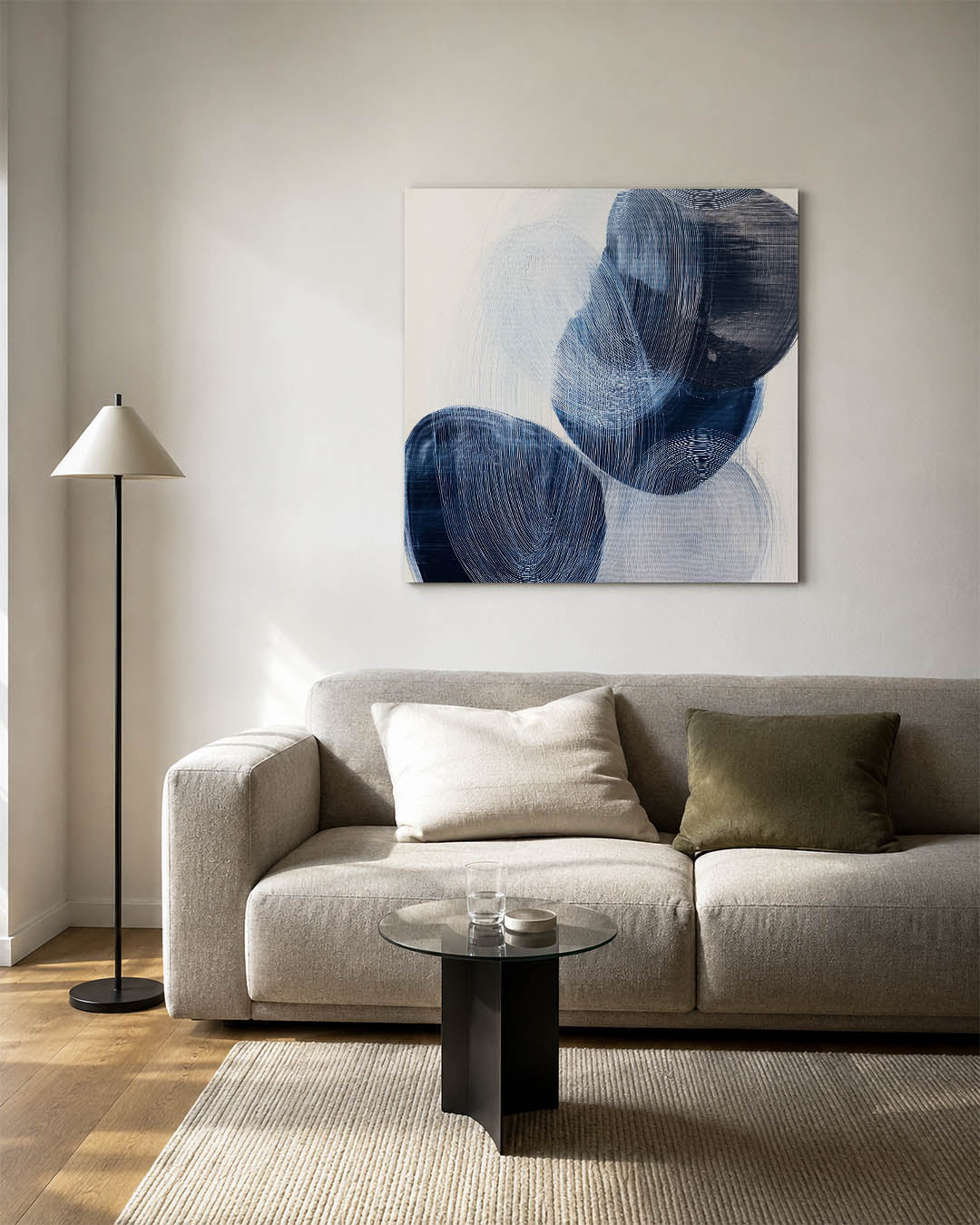 Organische lijnen compositie Kunstwerk