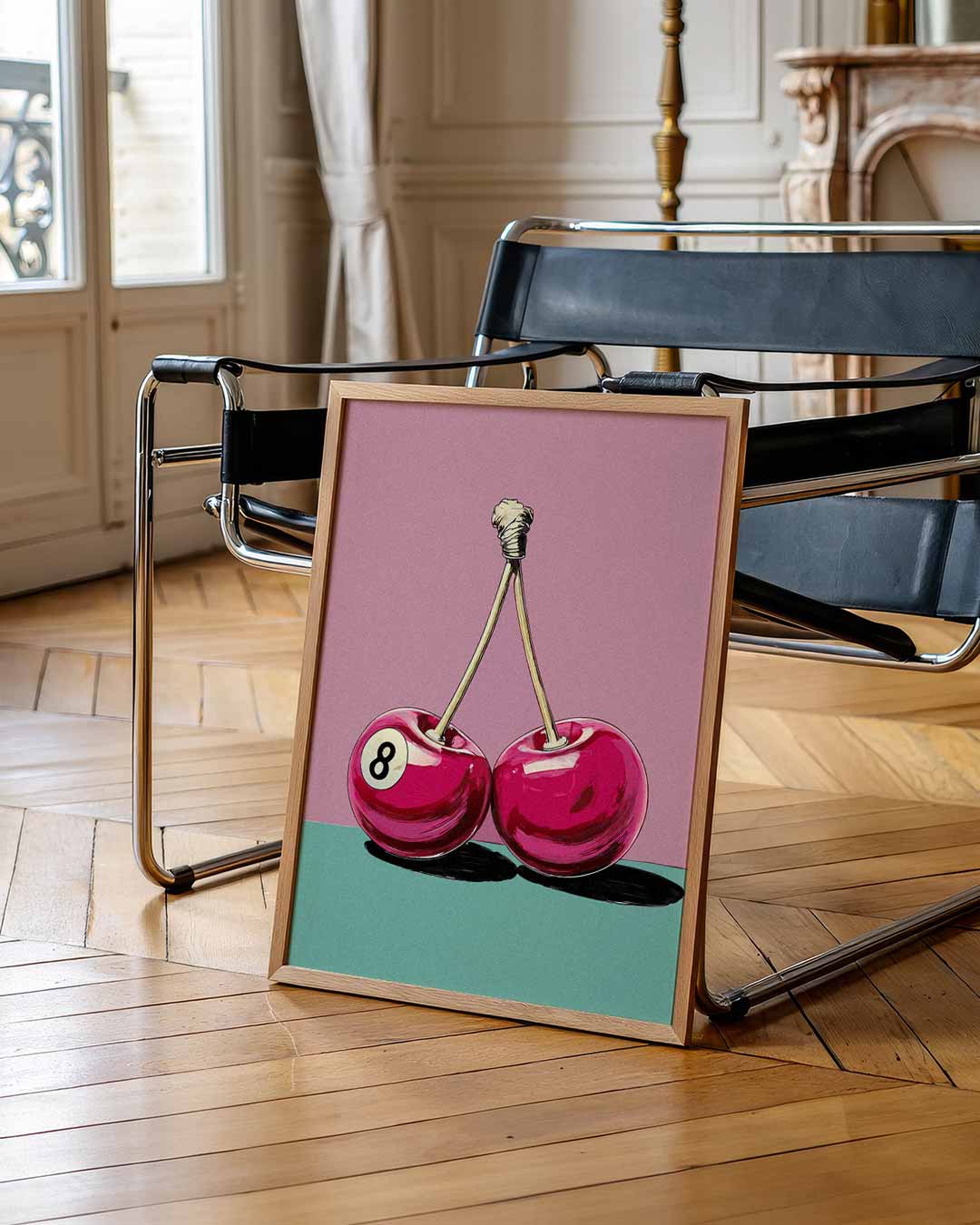 Speelse Kersen Poster-WallArtistic