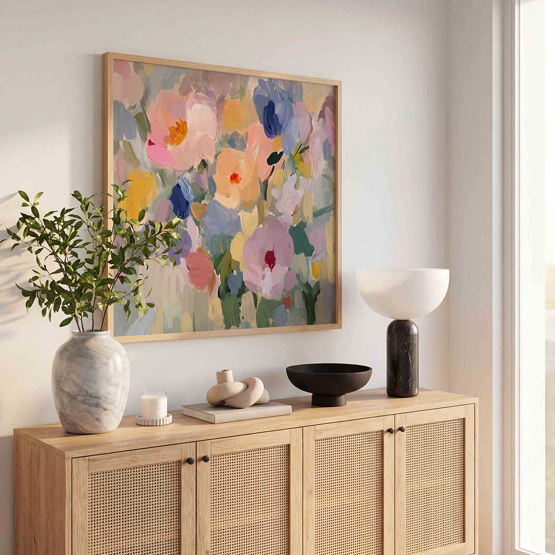 Bloemen in zachte tinten Poster