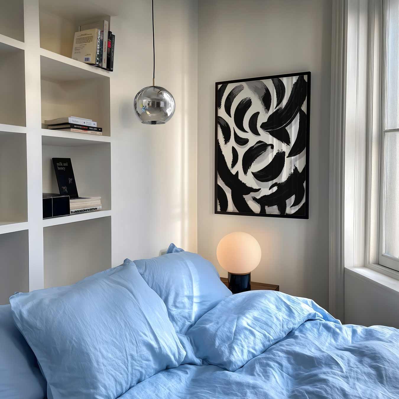 Modern Abstract Zwart-Wit Poster-WallArtistic