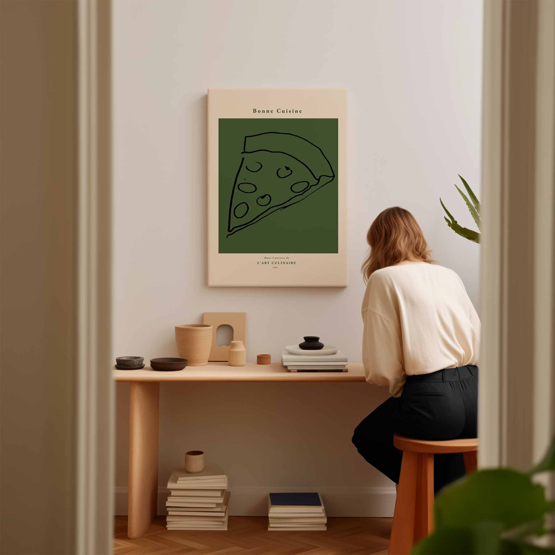 Simpele Pizza Kunstwerk-canvas-dibond-plexiglas-wanddecoratie-WallArtistic