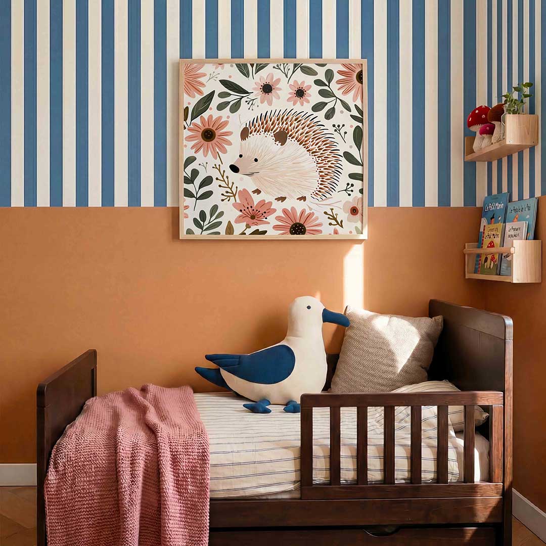 Egel en bloemen Poster