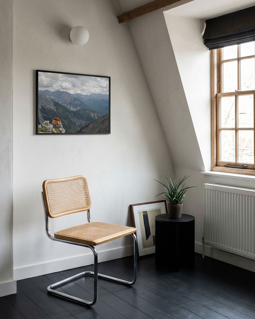 Berglandschap met wolken Poster