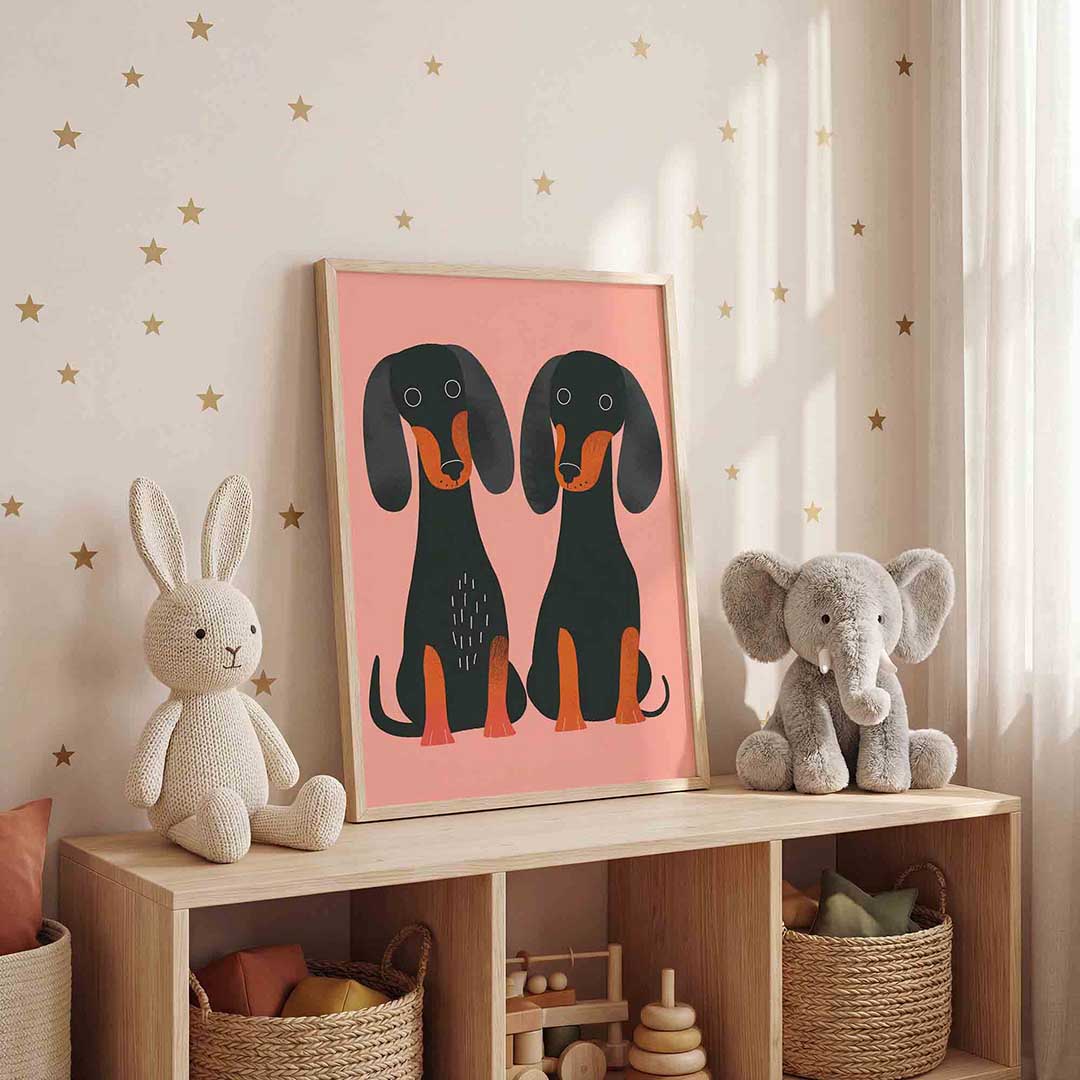 Twee teckels Poster