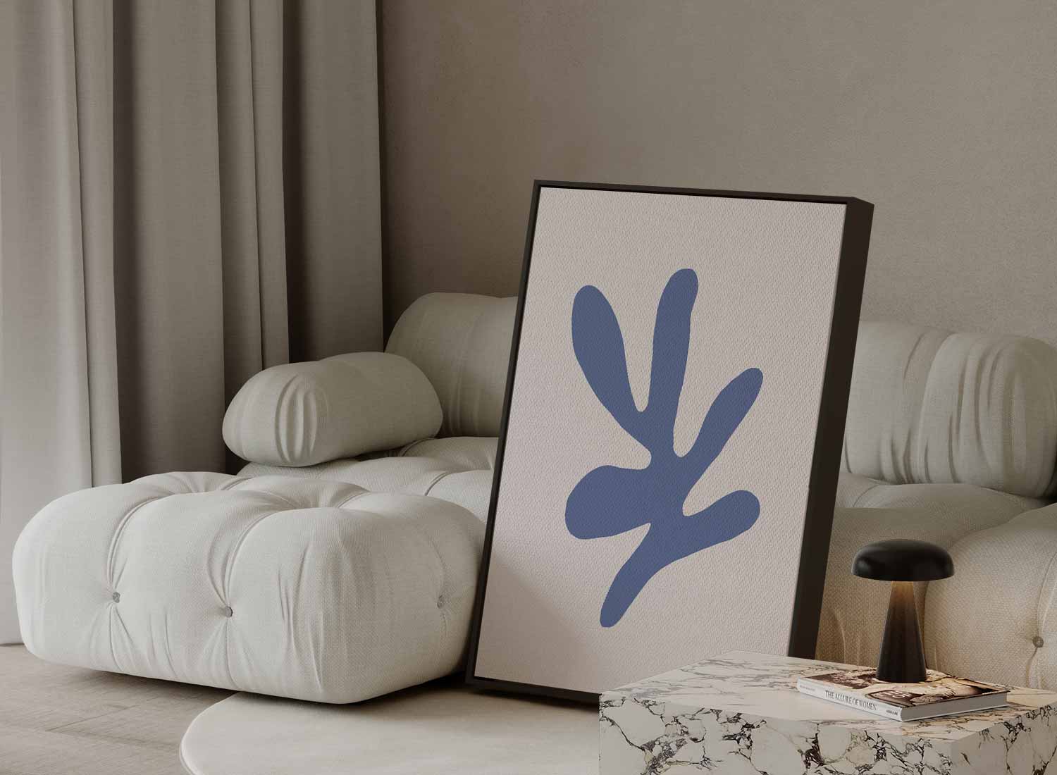 Blauwe Dans Kunstwerk-canvas-dibond-plexiglas-wanddecoratie-WallArtistic