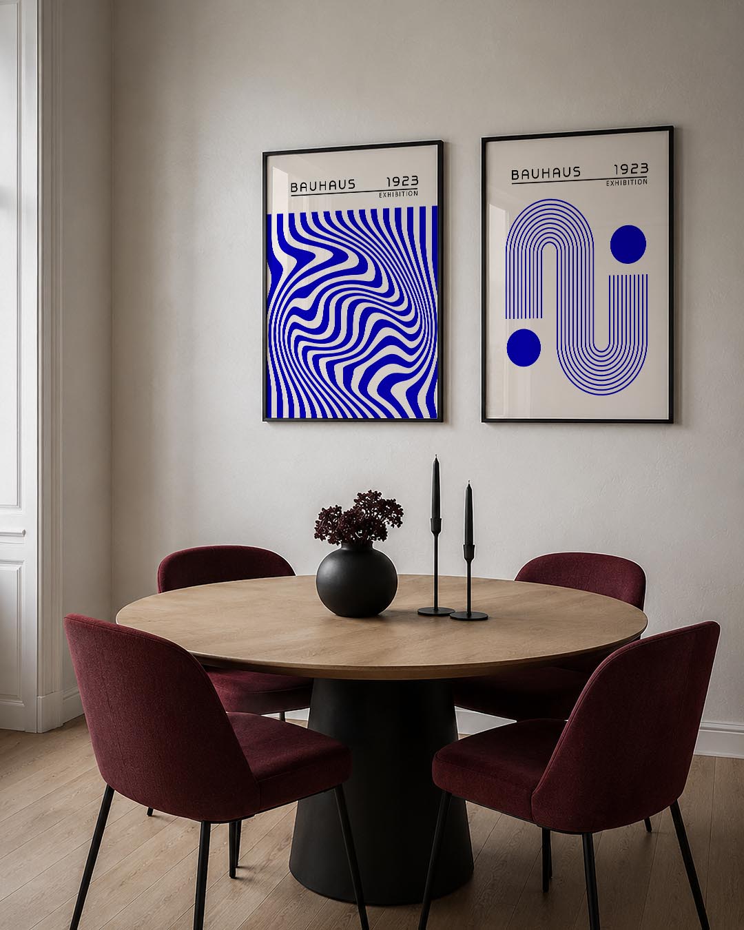Golvend lijnenspel Posterset