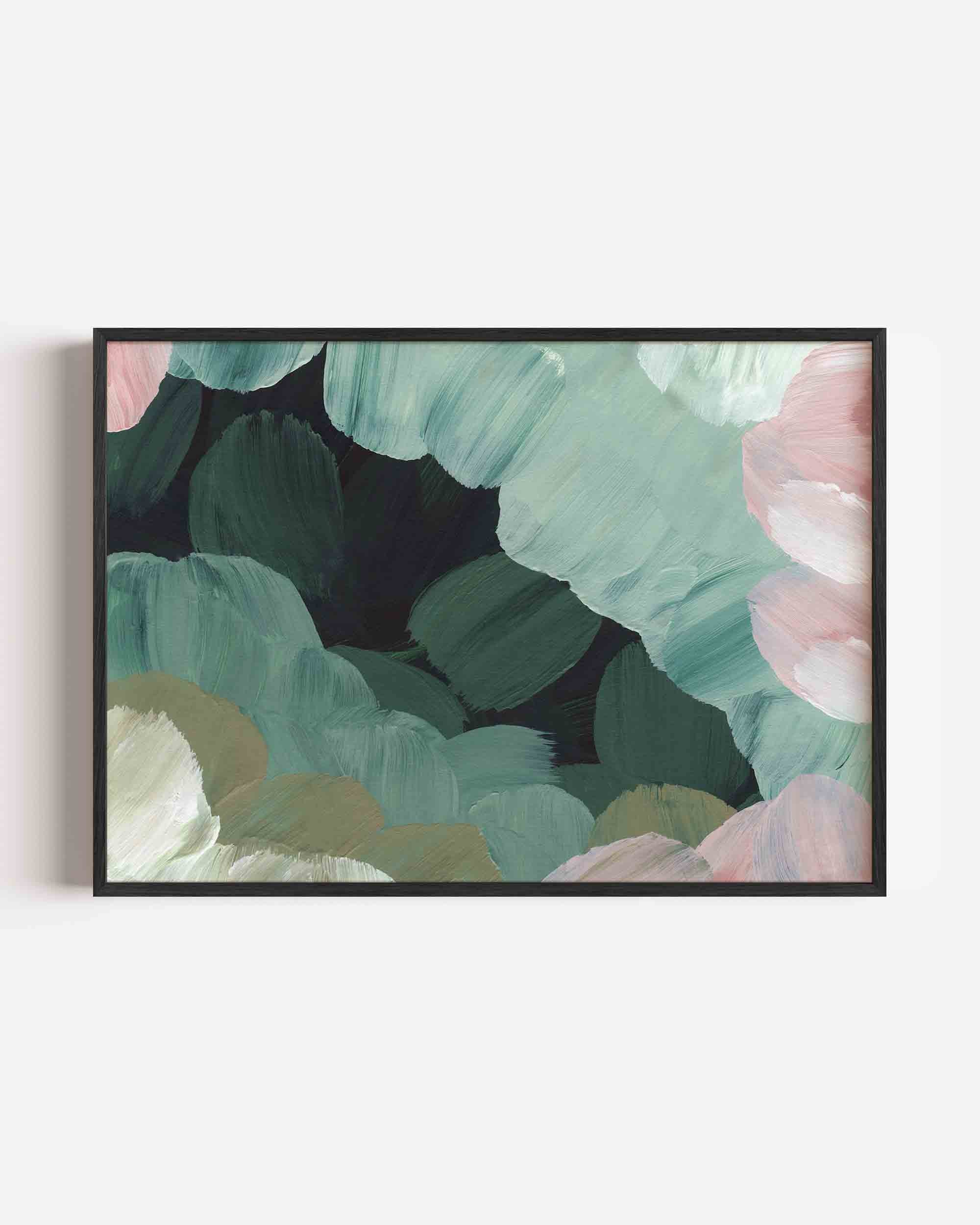 Abstracte groene bladeren Poster
