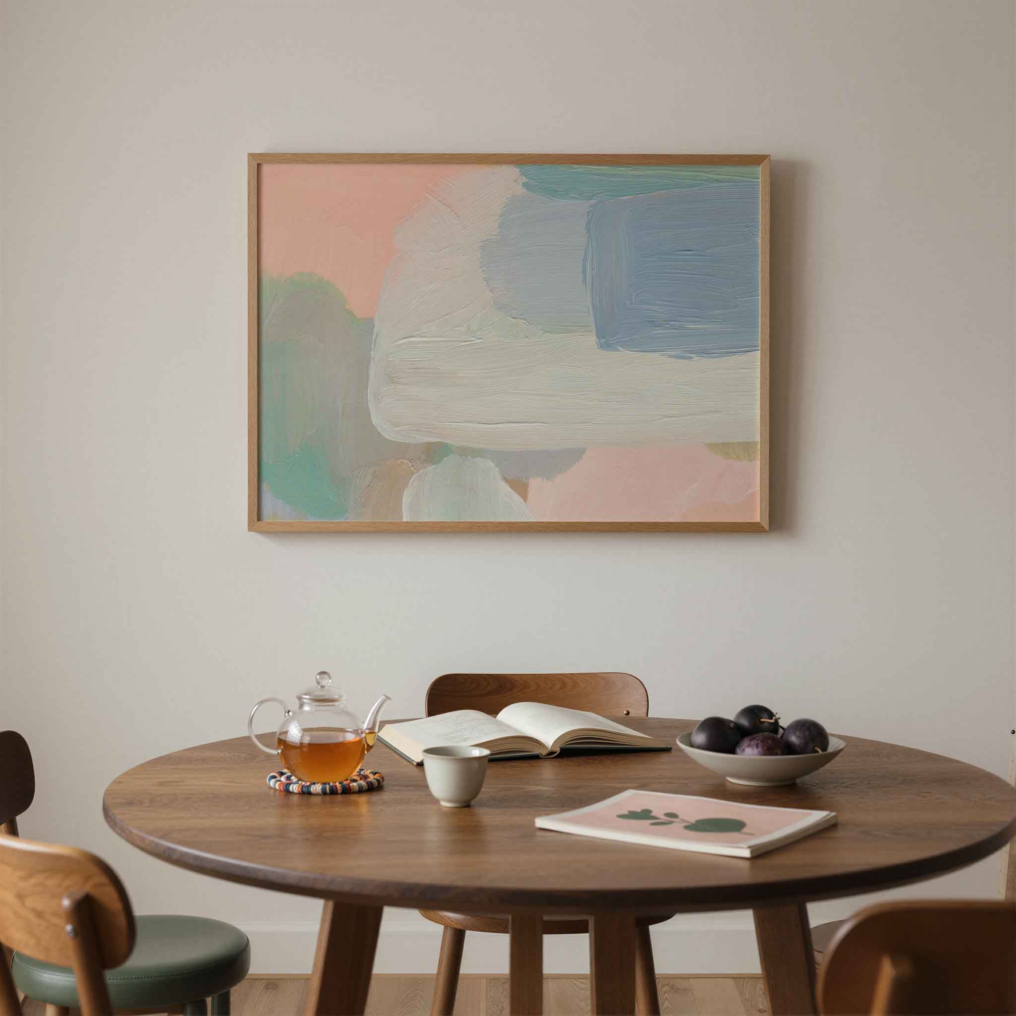 Abstracte pastelkleuren Poster