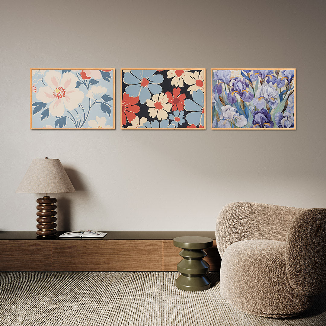 Bloemrijke vormen Posterset