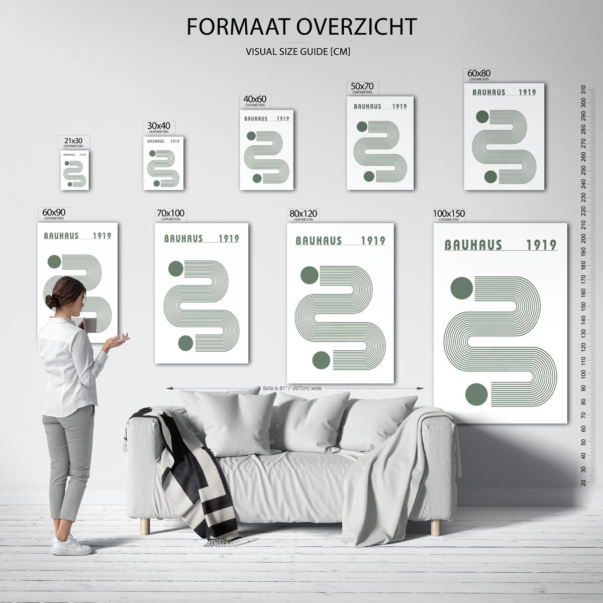 Lijnen en vormen Poster