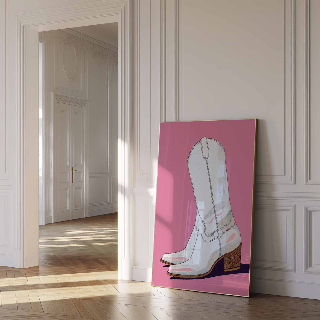 Trendy Cowboylaarzen Poster-WallArtistic