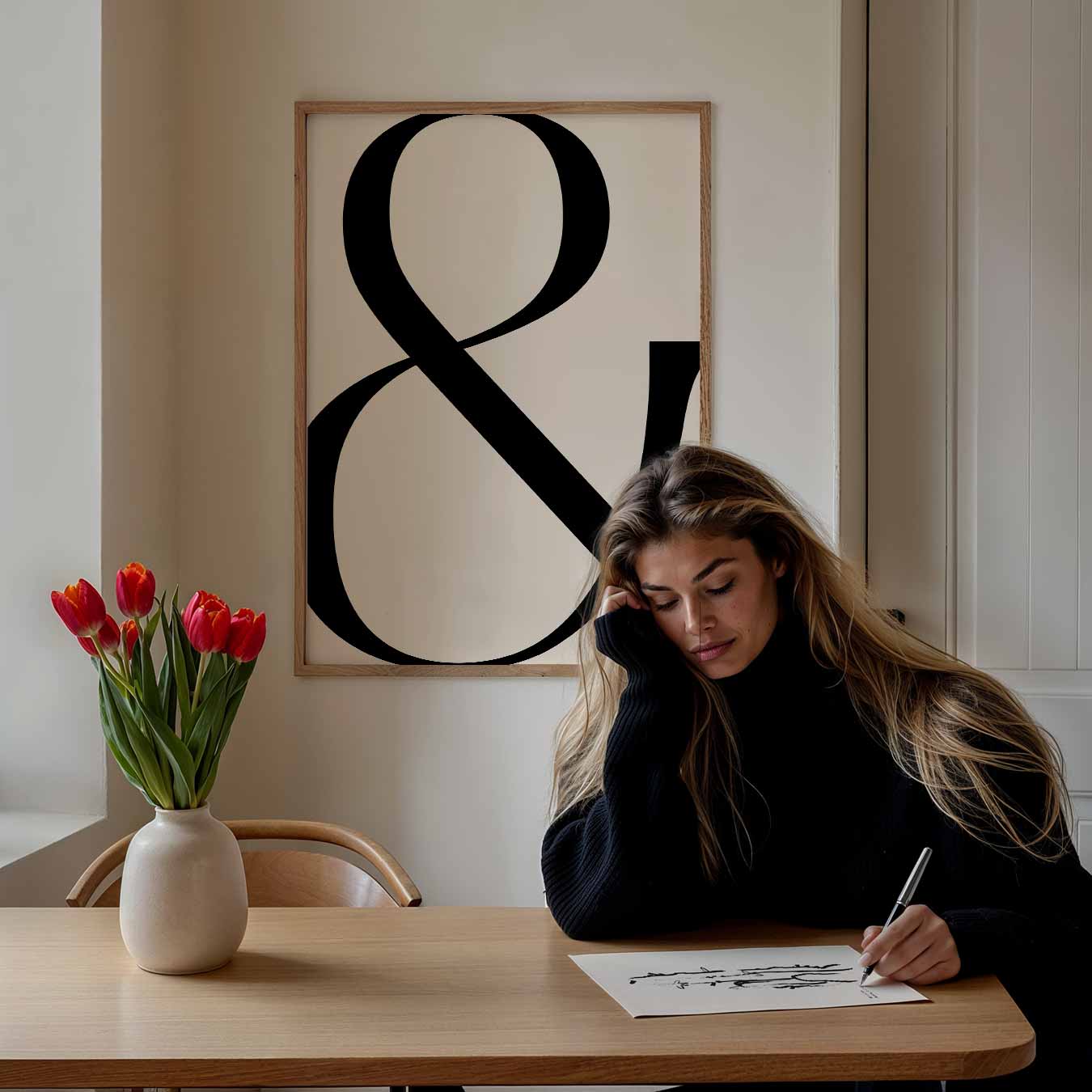 Stijlvolle Ampersand Poster-WallArtistic