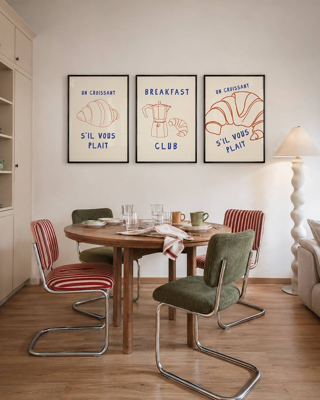 Eenvoudige lijntekening Posterset