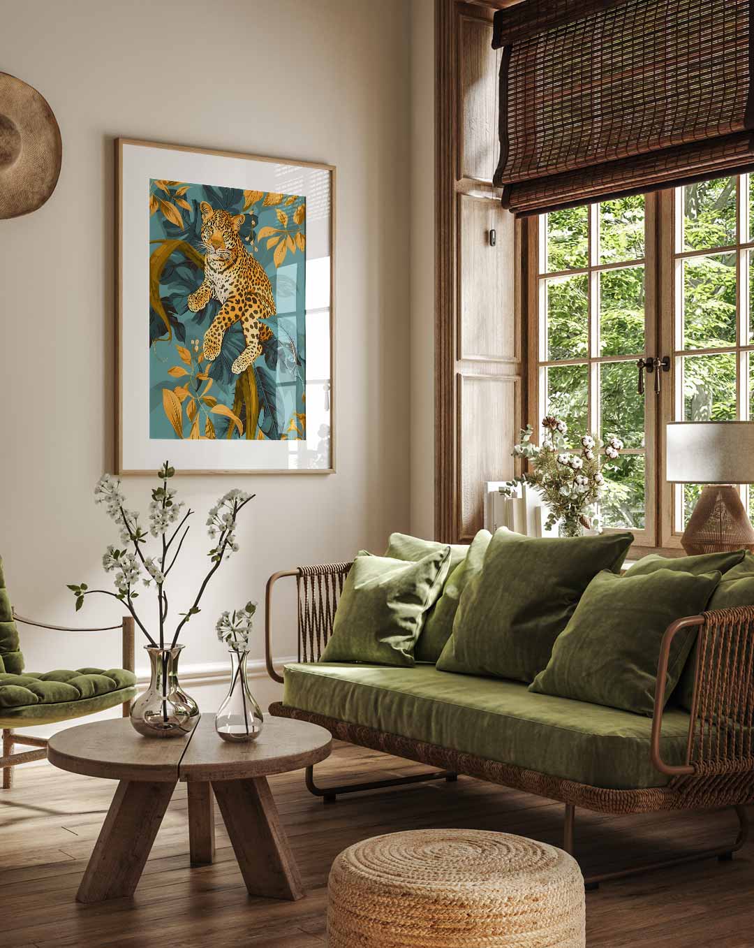 Tropische Luipaard Poster-WallArtistic