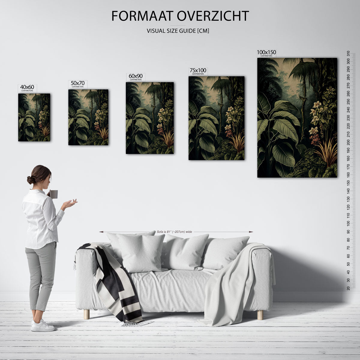 Weelderige jungle Kunstwerk