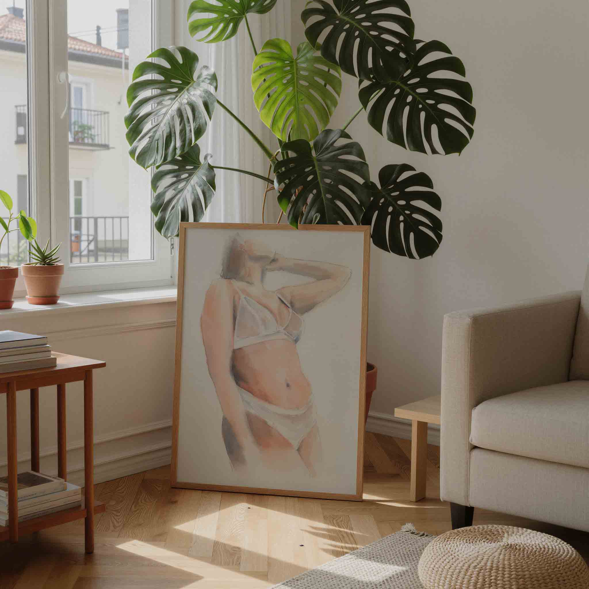 Vrouw in lingerie Poster