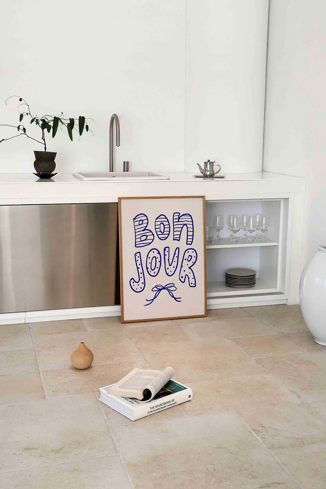 Bonjour typografie Poster