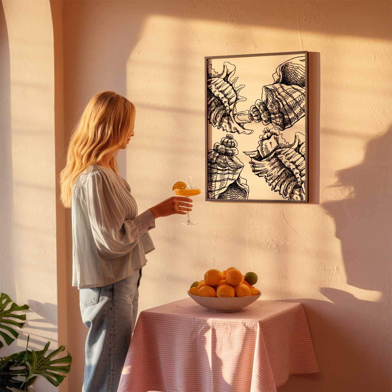 Elegante Schelpenkunst Poster-WallArtistic