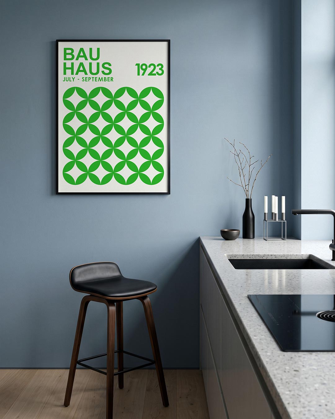 Groene cirkelpatronen Poster