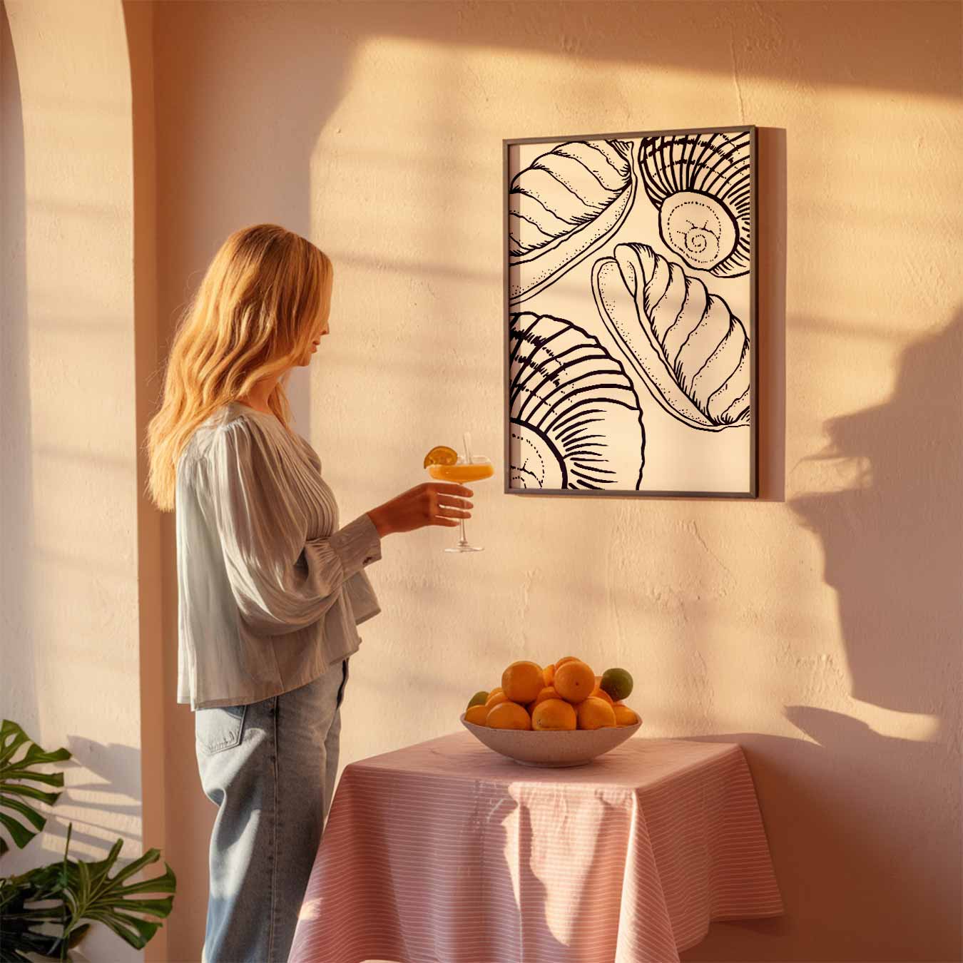 Elegante Schelpen Wanddecoratie Poster-WallArtistic