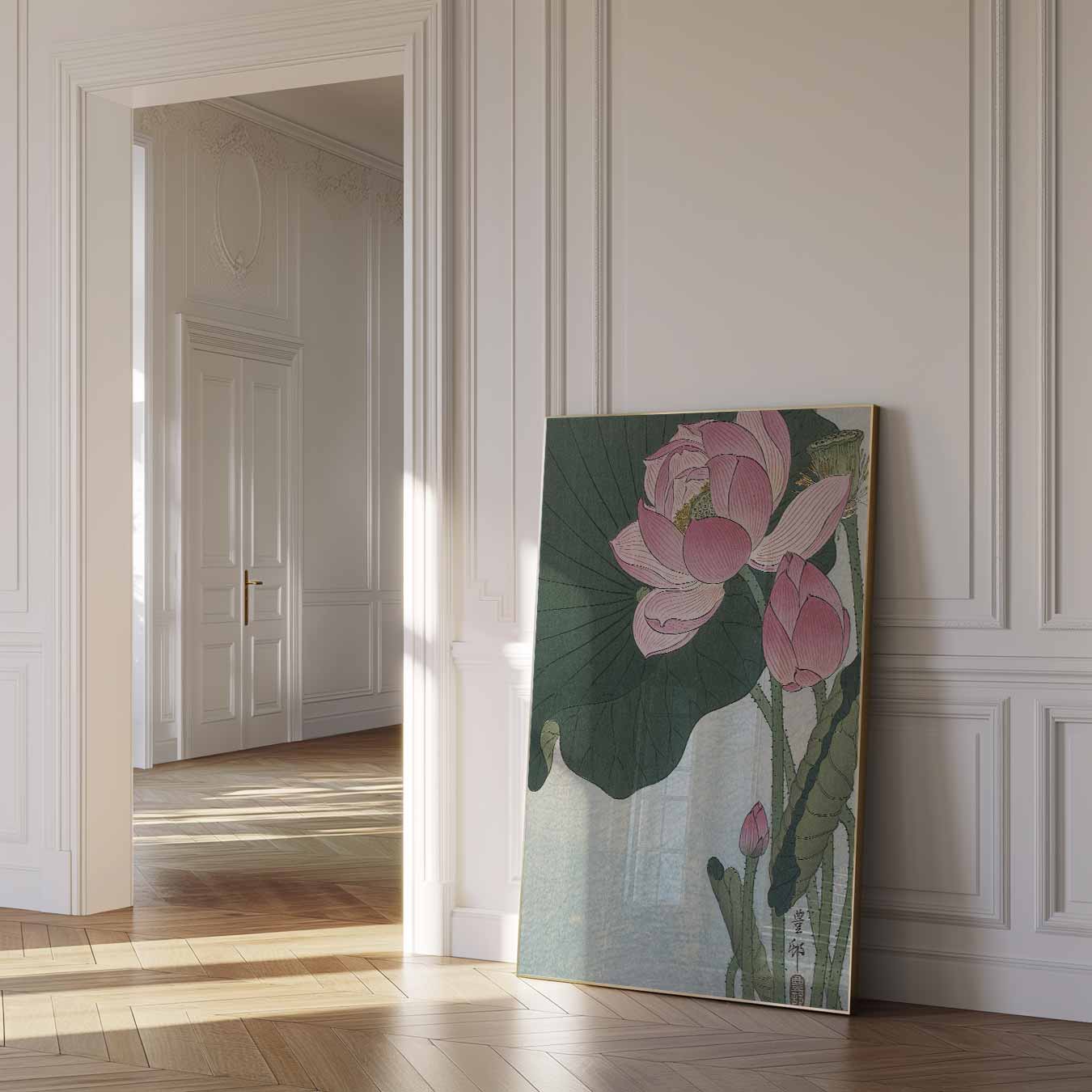 Elegante Lotus Kunstprint Poster-WallArtistic