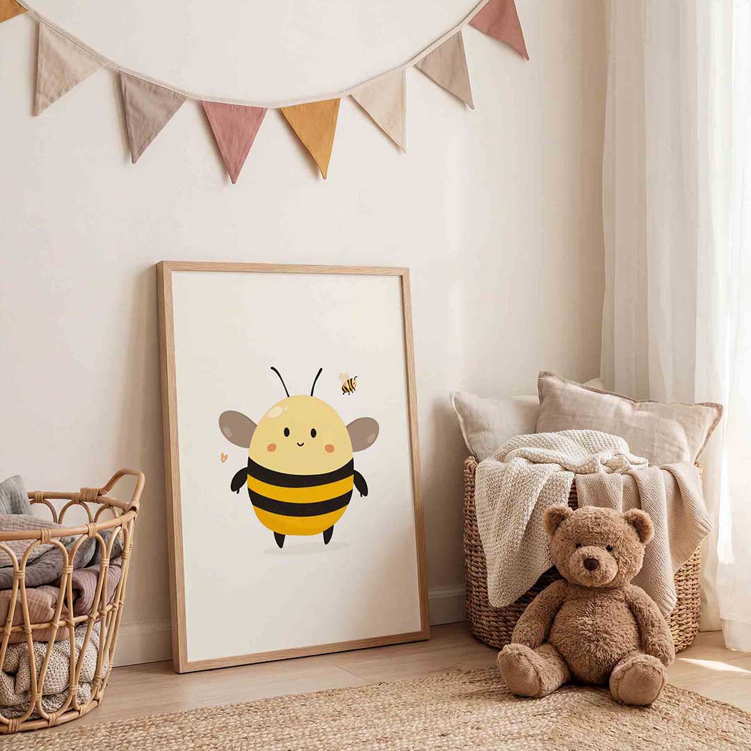 Schattige bijen Poster