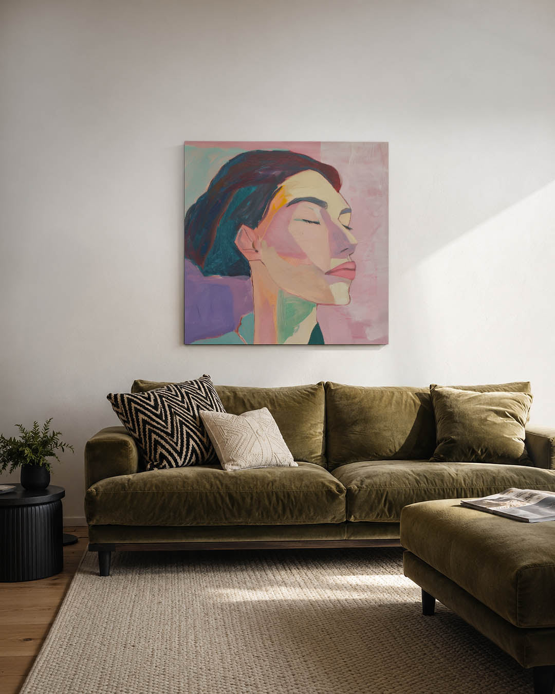 Dromerige portretkleuren Kunstwerk