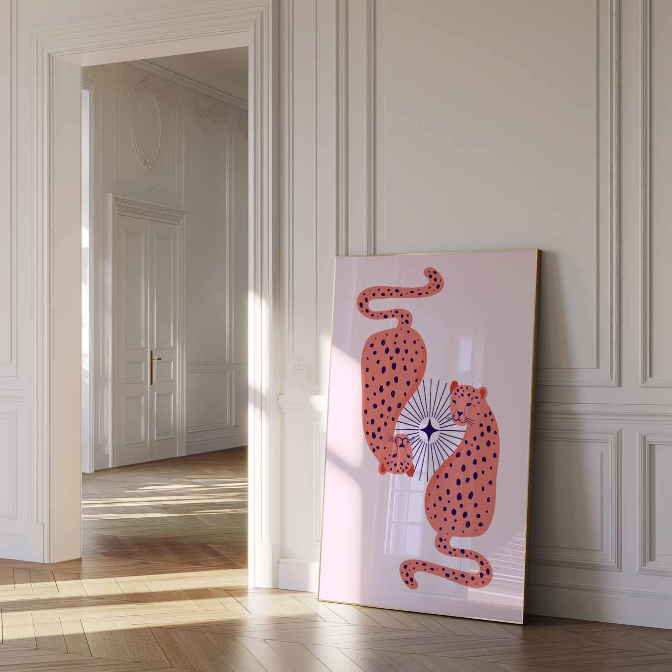 Stijlvolle Luipaard Dubbelganger Poster-WallArtistic