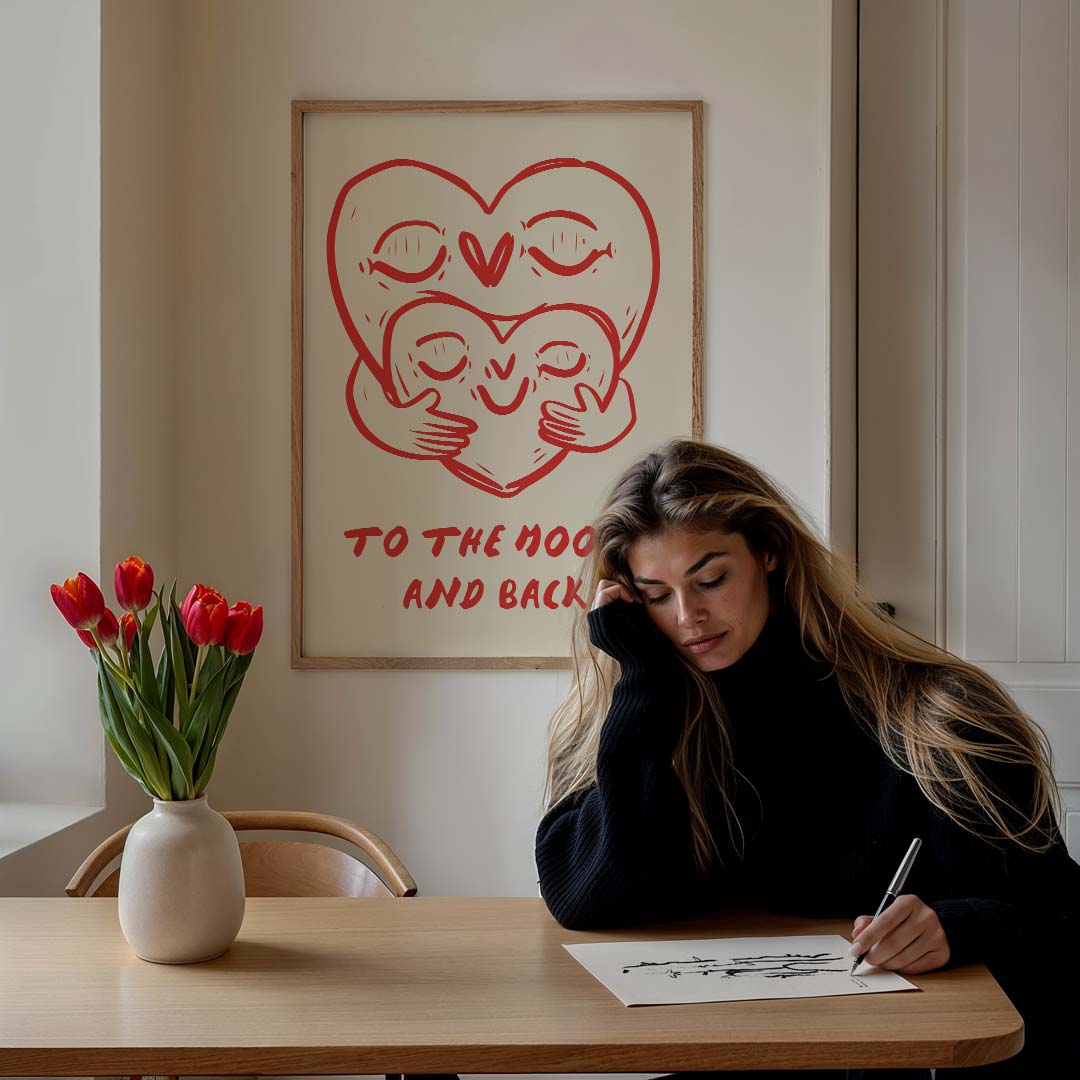 Liefdevolle Hartjes Poster-WallArtistic