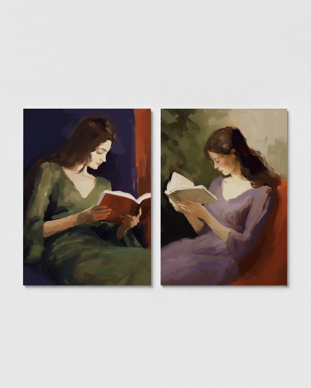 Lezende vrouw Posterset