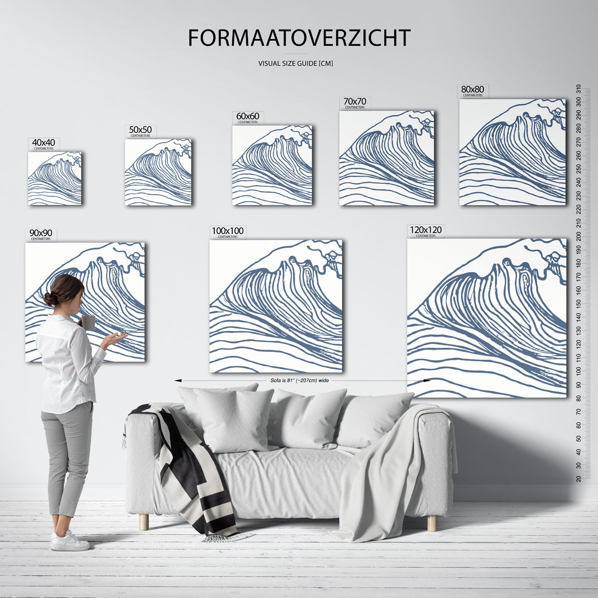 Golvende lijnen Poster